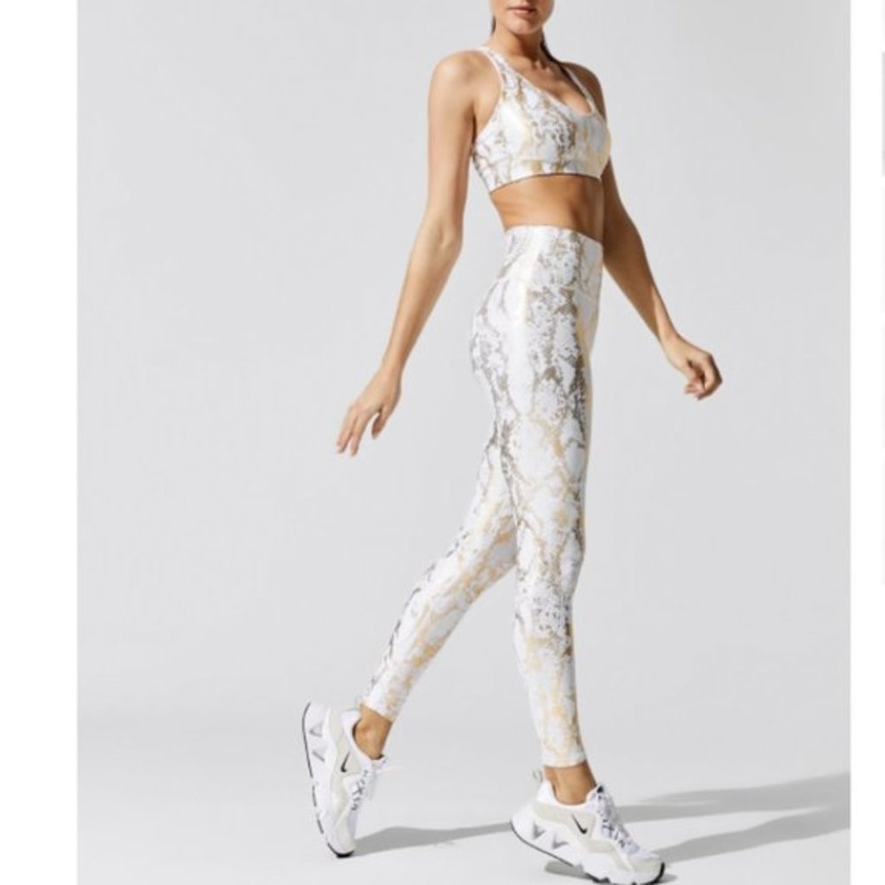 NWT Carbon38 METALLIC SNAKE HIGH RISE LEGGING (S)